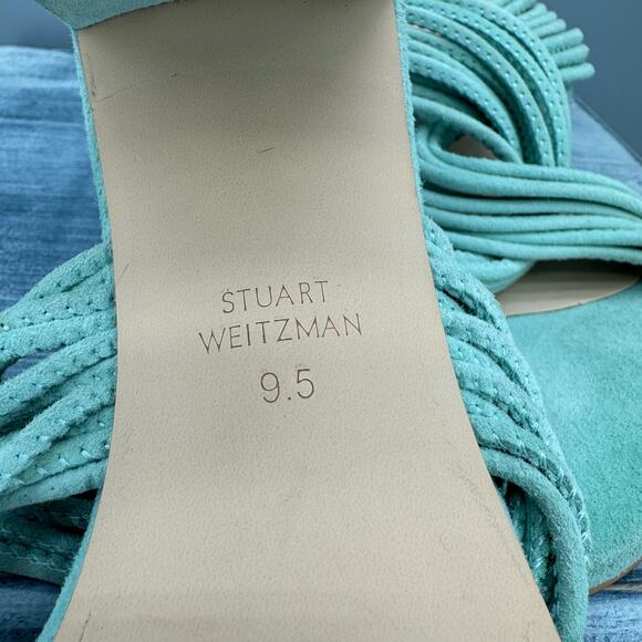 Stuart Weitzman Mint Green Heeled Sandals - Picture 6 of 11